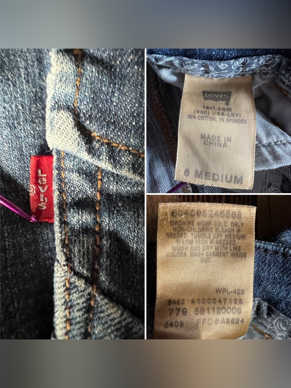 LEVI’s • 547 Platinum Flare Jeans 30” Waist Low Rise Y2K Medium Wash pocket flap - Picture 10 of 16